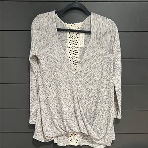 Gray Long Sleeve Women's Top